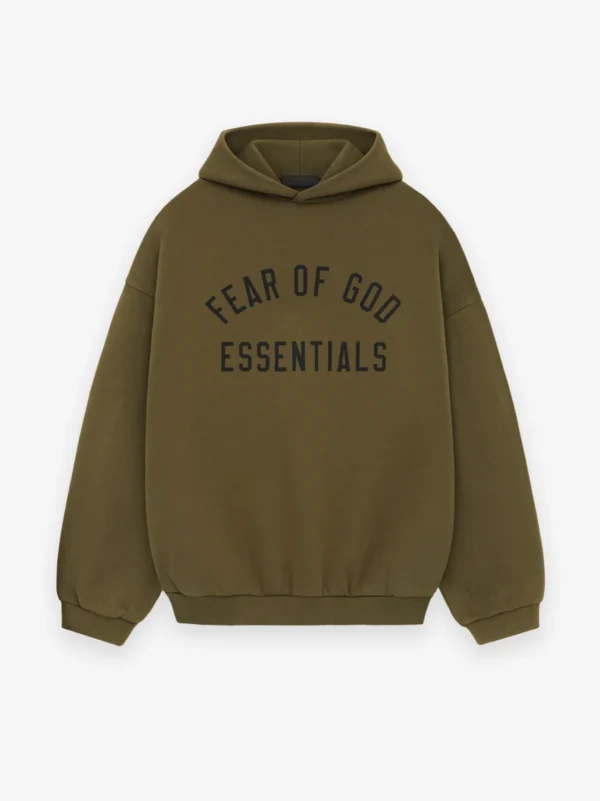 Essentials Fear Of God Fleece Hoodie Dark Gray