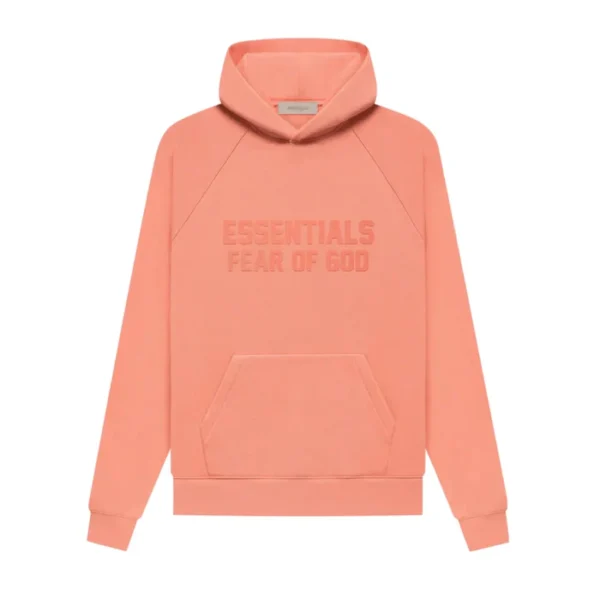 Fear Of God Essentials SS22 Pink Pullover Hoodie, stylish