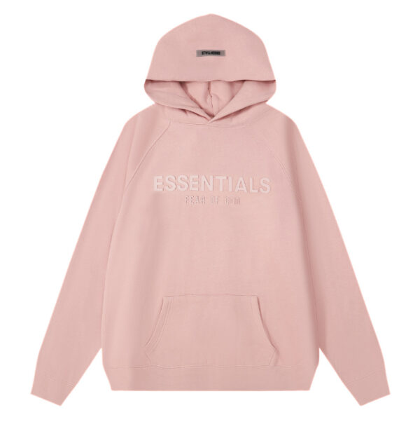 Fear Of God Essentials Pink Printed Hoodie